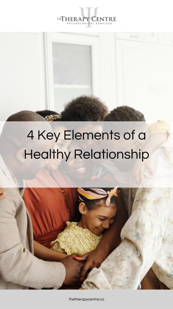 Family Members Hugging - 4 Key Elements of a Healthy Relationship - Article by The Therapy Centre